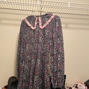 Collar floral dress